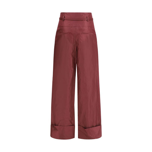 Bordeaux Silk Dress Pants