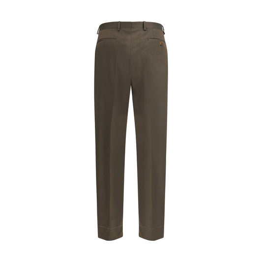 Bicolor Fleece Wool Casual Pants