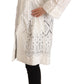 Button Down White Long Sleeve Polyester Jacket
