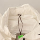 Button Down White Long Sleeve Polyester Jacket