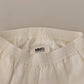 White High Waist Cropped Women Trouser Pants
