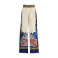 Multicolor Silk Casual Pants