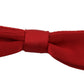 Elegant Red Silk Bow Tie