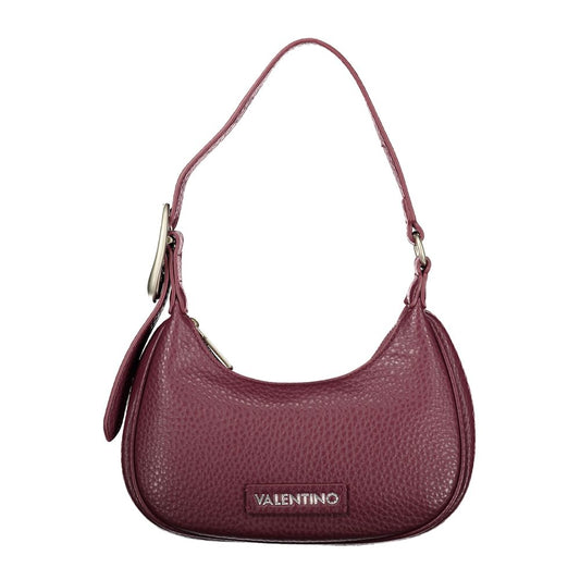 Red Polyurethane Women Shoulder Bag