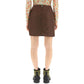 Brown Acetate Mini Skirt