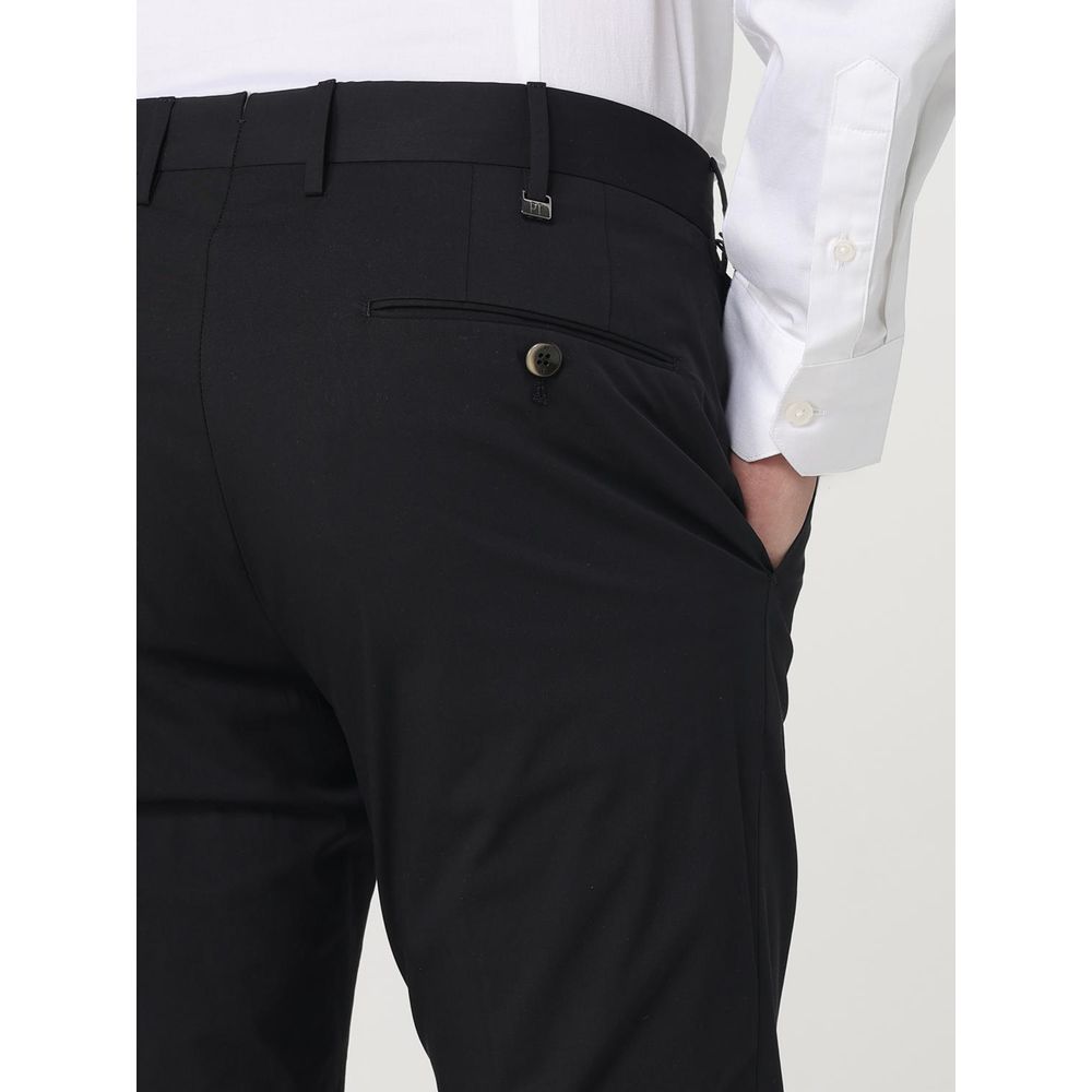 Black Cotton Dress Pants