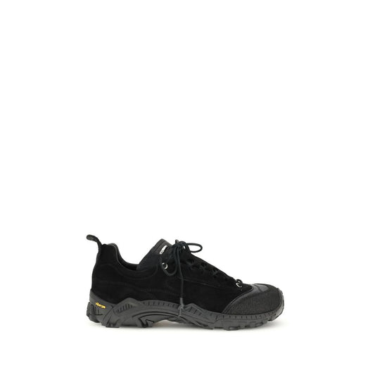 Black Goatskin Athletic Sneakers