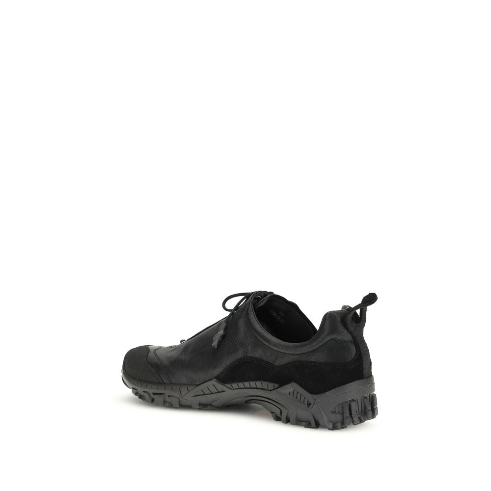 Black Goatskin Athletic Sneakers