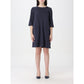 Blue Cotton Casual Dress