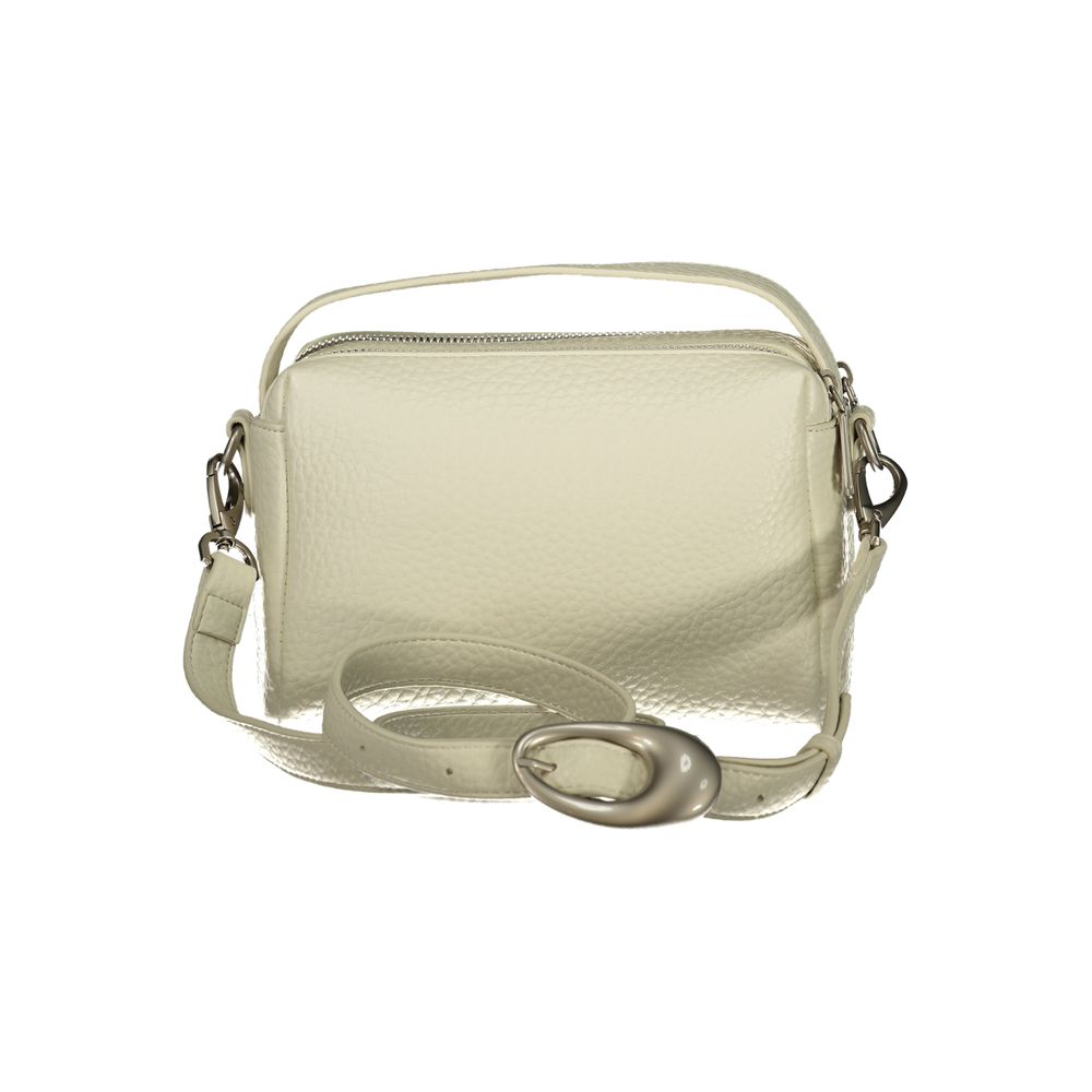 Bianco Polyurethane Women Handbag