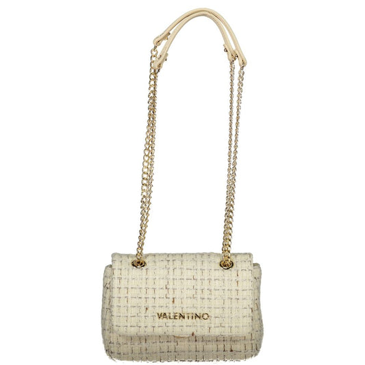 Bianco Polyurethane Women Handbag