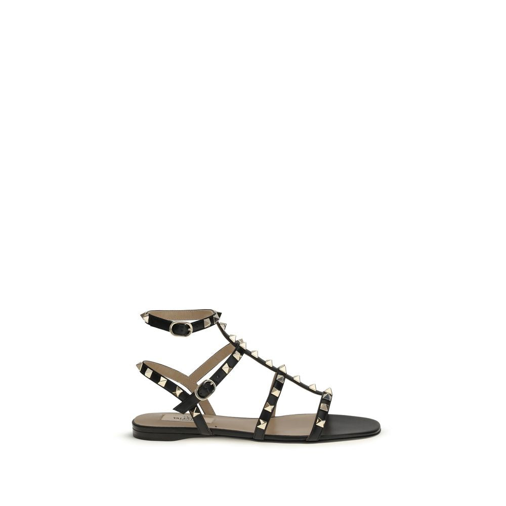 Black Calf Leather Bos Taurus Sandals