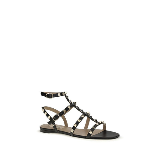 Black Calf Leather Bos Taurus Sandals
