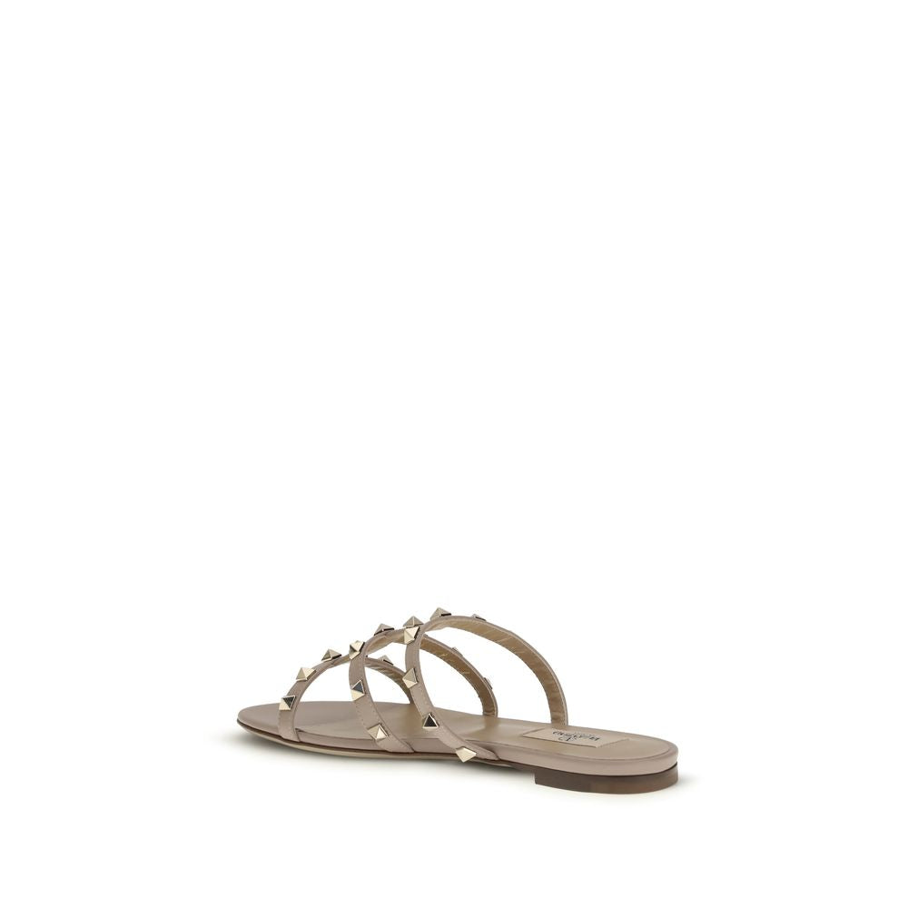 Beige Calf Leather Bos Taurus Sandals