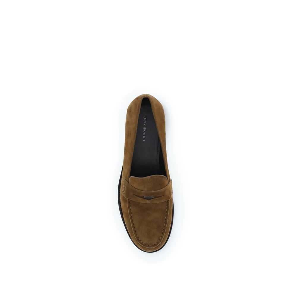 Beige Calf Leather Bos Taurus Slip-On Loafers