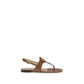Brown Calf Leather Bos Taurus Flat Sandals