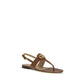 Brown Calf Leather Bos Taurus Flat Sandals