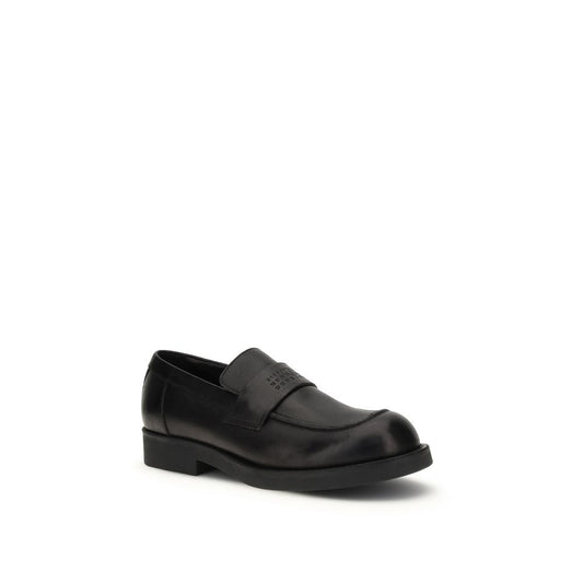 Black Calf Leather Bos Taurus Slip-On Loafers