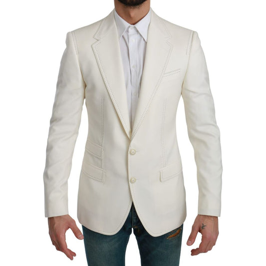 White Virgin Wool Blazer