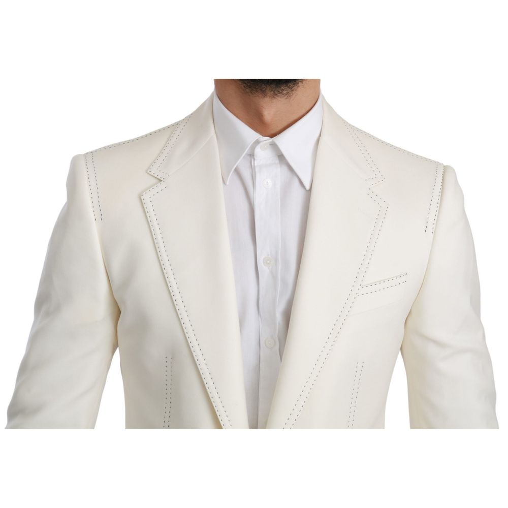 White Virgin Wool Blazer