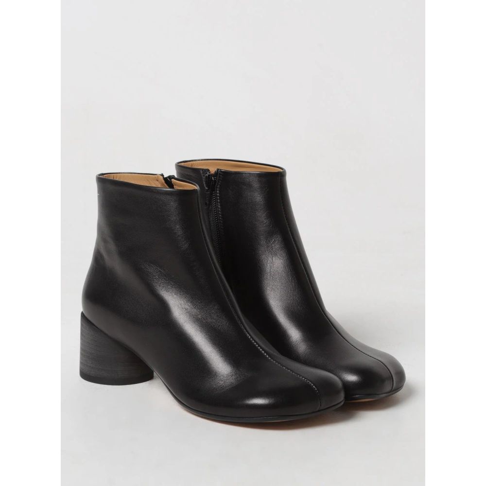 Black Leather Ankle Boots
