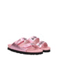 Pink Leather Slippers