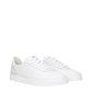 White Leather Low Top Sneakers