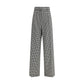 Multicolor Fleece Wool Casual Pants