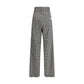 Multicolor Fleece Wool Casual Pants