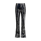 Black Polyethylene Casual Pants