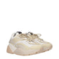 Beige Leather Chunky Sneakers