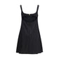 Black Cotton Casual Dress