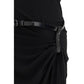 Black Polyester Casual Dress
