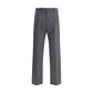 Gray Fleece Wool Dress Pants