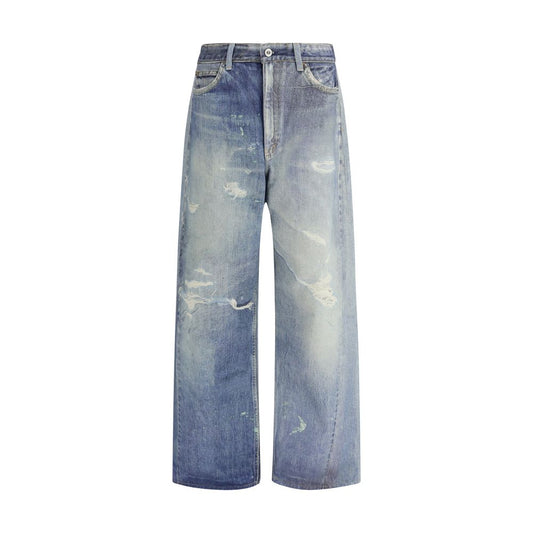 Blue Cotton Relaxed Fit Jeans