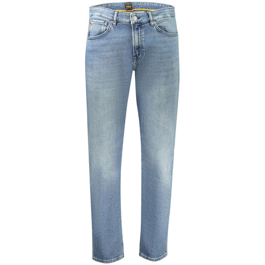 Blue Cotton Men's Regular-Fit Jeans
