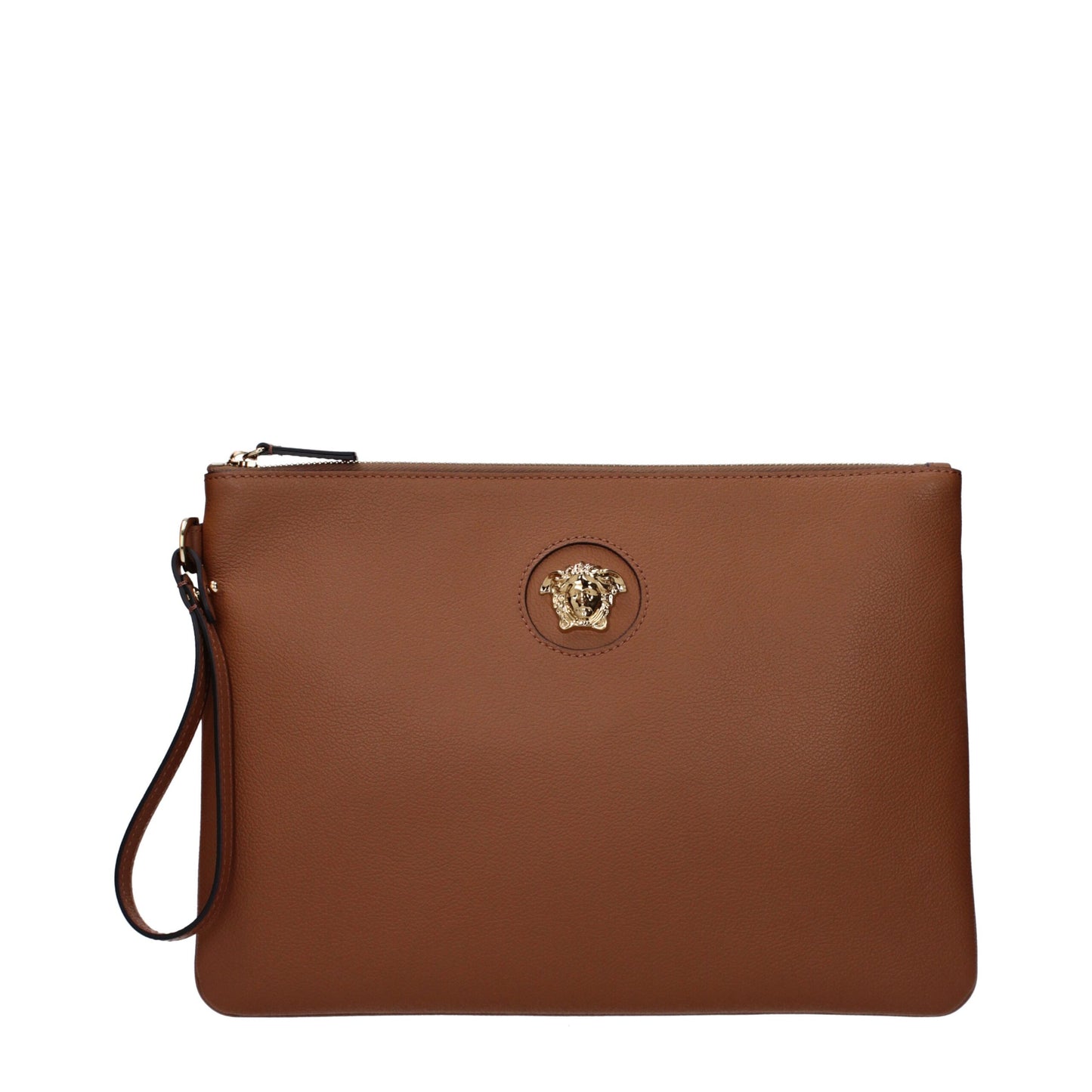 Brown Leather Clutch Bag