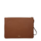 Brown Leather Clutch Bag