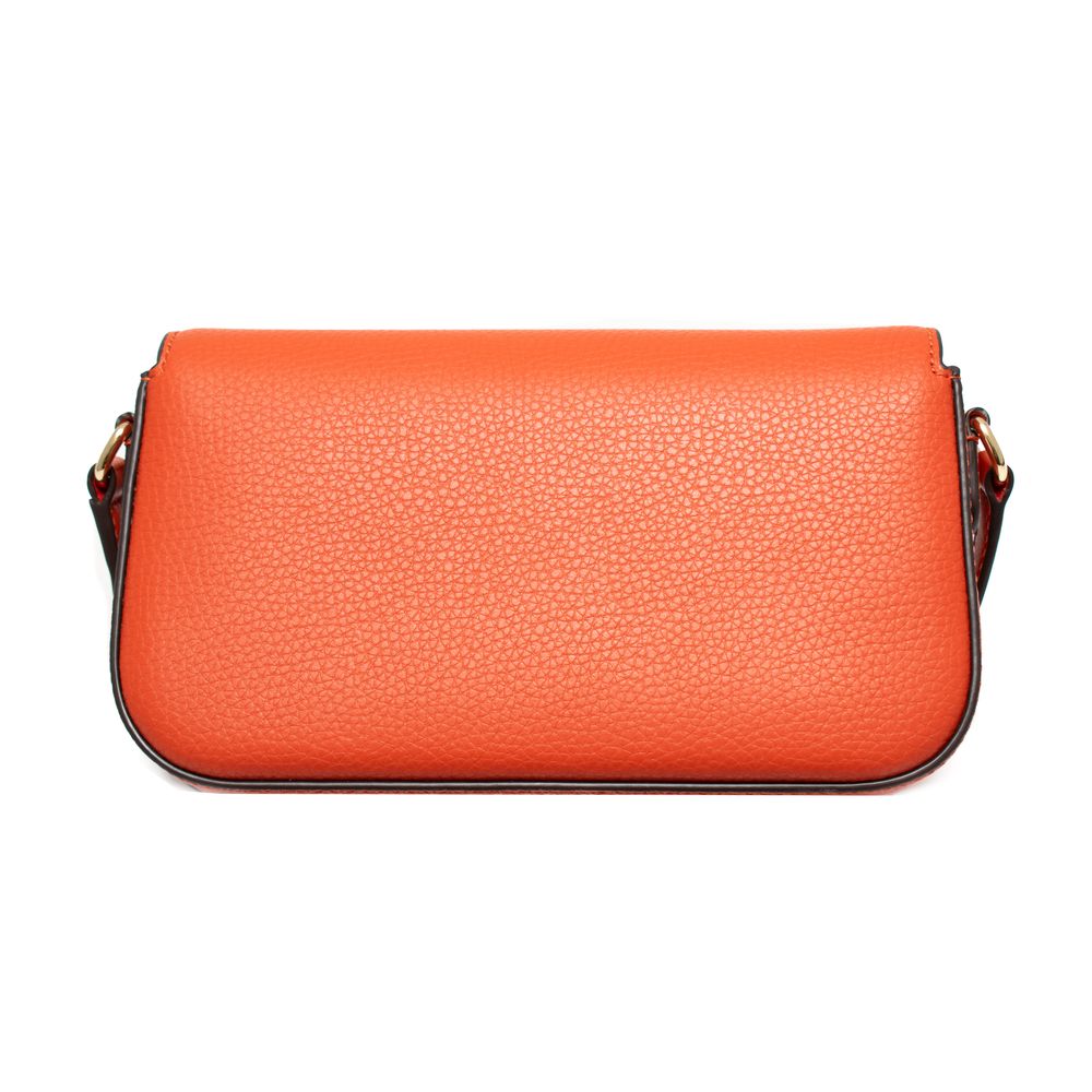 Orange Leather Crossbody Bag