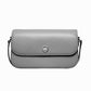 Gray Leather Crossbody Bag