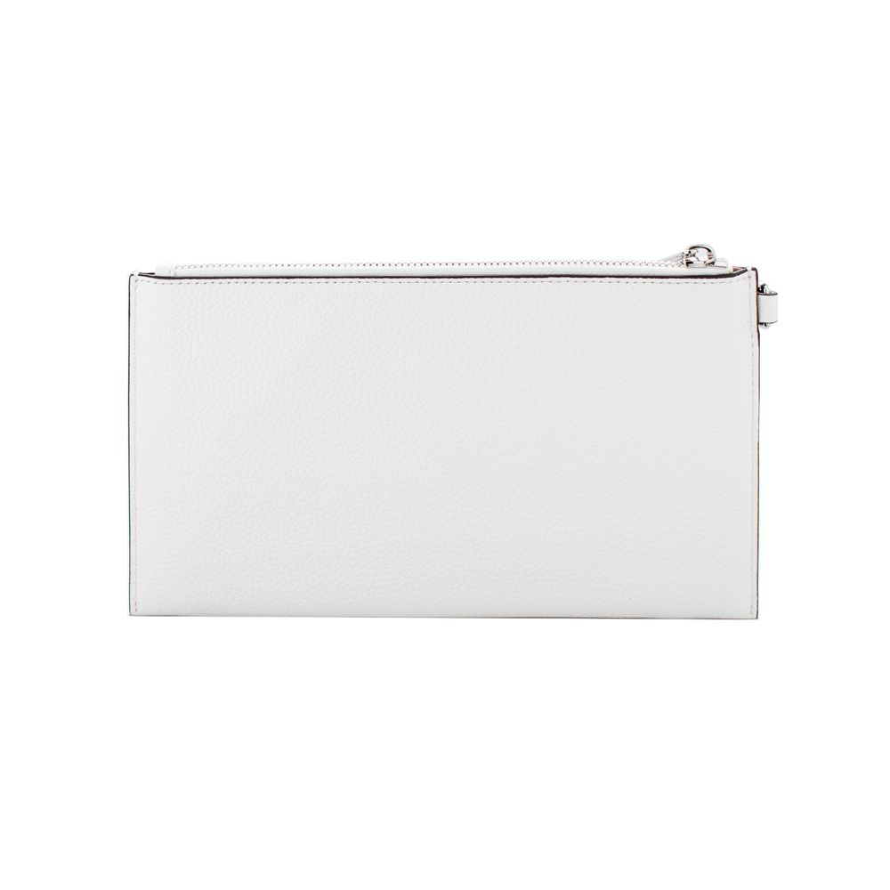 White Leather Clutch Bag