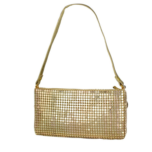Gold Synthetic Handbag