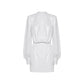 White Polyester Casual Dress