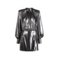 Silver Polyester Cocktail Dress