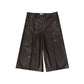 Brown Polyethylene Bermuda Shorts
