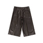 Brown Polyethylene Bermuda Shorts