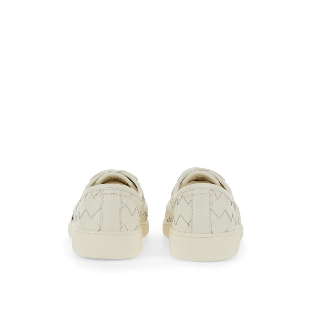 White Calfskin Low Top Sneakers
