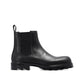 Black Calfskin Chelsea Boots