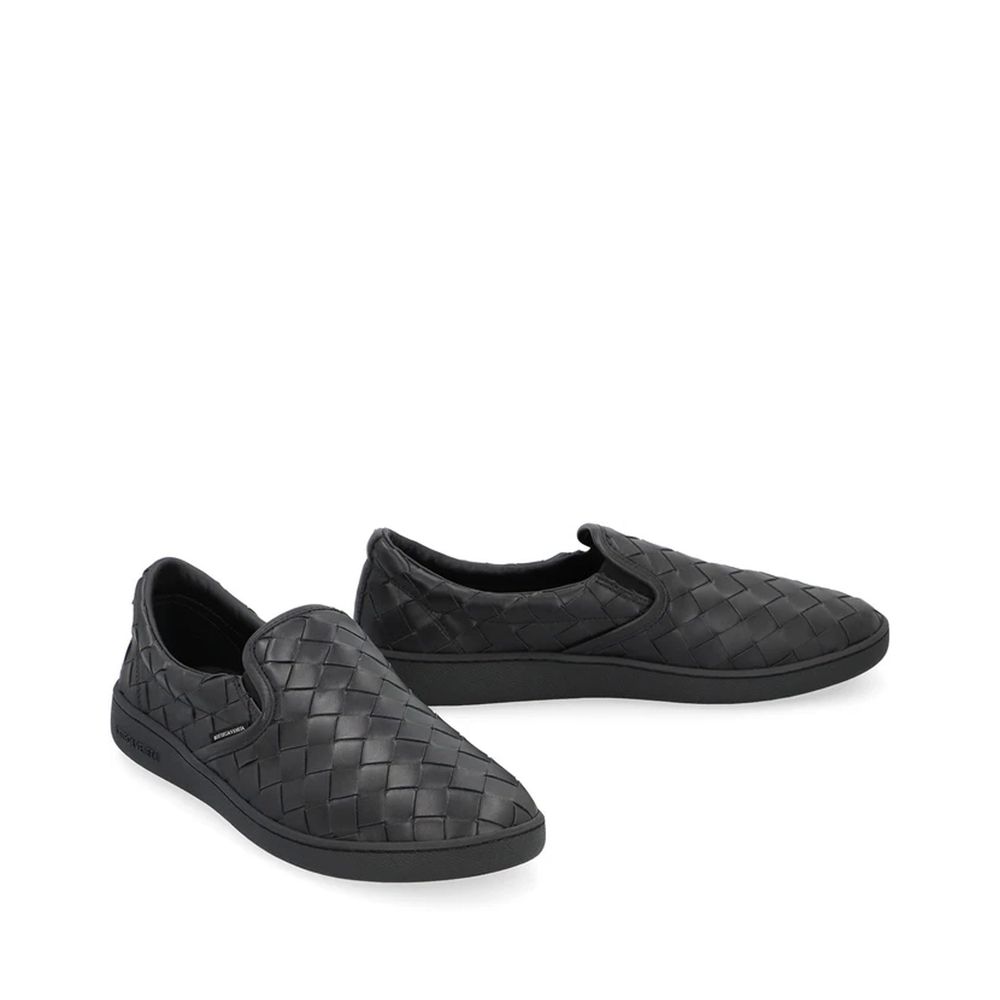 Black Calfskin Low Top Sneakers