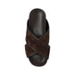 Brown Lamb Leather Flat Sandals